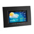 Indicadores meteorolgicos Viewer con marco digital para fotos, ranura para tarjeta de memoria, visualizacin de temperatura y humedad interiores