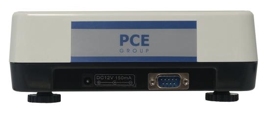 Interfaz RS-232 y conexión para el adaptador de red de la balanza compacta PCE-BSH 6000.