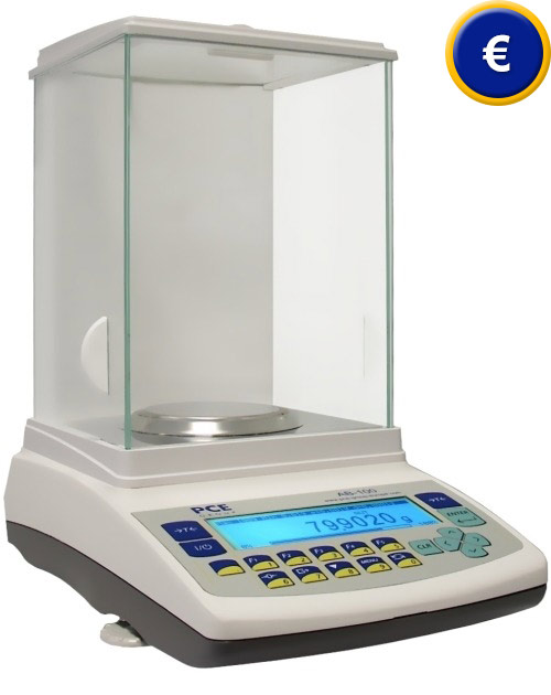 Balanza de laboratorio PCE-AB 100 (0 ... 100 g / 0,0001 g)