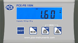 Terminal de indicacin de la balanza mesa serie PCE-PB N