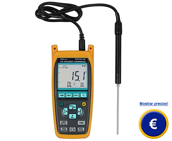 Termometro con microprocesador PCE-TDL 100