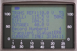 La pantalla grfica le muestra los valores en cifras.