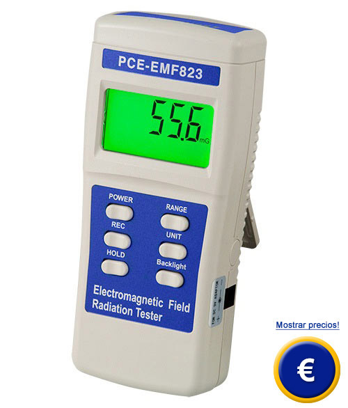 Analizador de radiacin PCE-EMF 823 con sensor interno