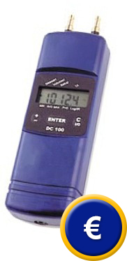 Anemómetro con tubo de Pitot.