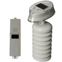 Este es el sensor de temperatura y humedad que incluye el transmisor con m�dulo solar