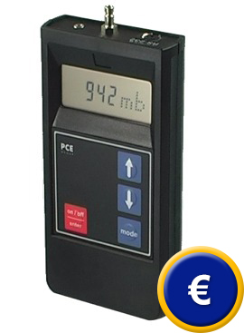 Bar�metro PCE-DB 2 con memoria interna hasta para 700 valores de medici�n.