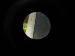Vista ptima desde la cmara a trves del endoscopio.