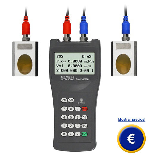 Caudalímetro por ultrsonido PCE-TDS 100H