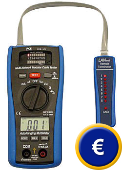 Comprobador LAN con funci�n mult�metro PCE-LT1