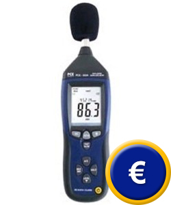 Decibel�metro PCE 322 A con memoria y software.
