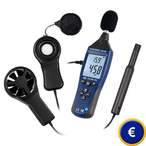 Detector de humedad de medio ambiente para formación, aprendizaje y mediciones orientativas.
