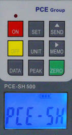 Pantalla del dinam�metro PCE-SH 200K