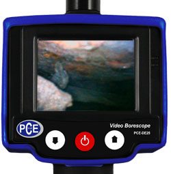 Imagen del display del endoscopio PCE-DE 25