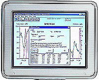 Diagrama X-t del software de la estacin meteorolgica con funciones de estadstica, fecha, hora ... (idioma ingls).