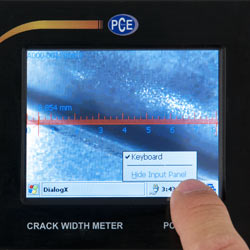 Fisurmetro PCE-CWM 20 con pantalla tctil