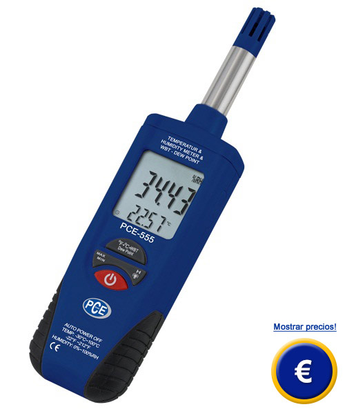 Hidr�metro PCE-555 en formato de bolsillo para mediciones in situ.