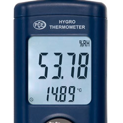 Pantalla de grandes dimensiones del humidimetro PCE-555