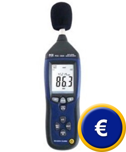 Indicador de sonido PCE-322 A con software y memoria.