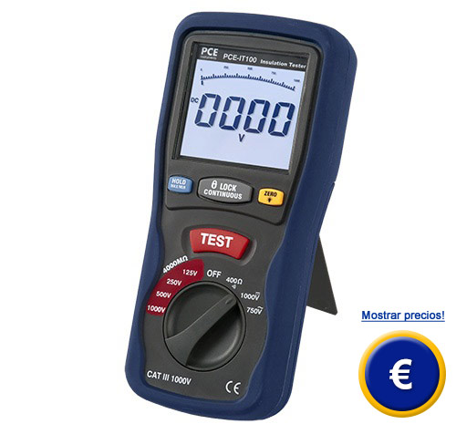 Medidor de aislamiento PCE-IT100