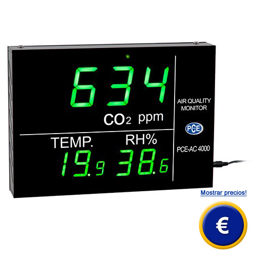 Ms informacin acerca del medidor de CO2 PCE-AC 4000