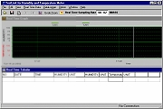 Pantalla del software incluido con el medidor de caudal PCE-009.