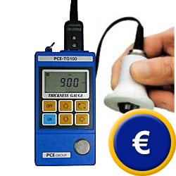 Medidor de espesores de material PCE-TG110 para acero.