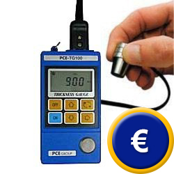 Medidor de espesores de paredes PCE-TG120 para conducciones de presi�n