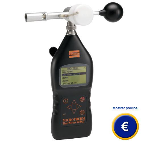 Medidor de estr�s t�rmico WBGT (monitor profesional) para evaluar el puesto de trabajo