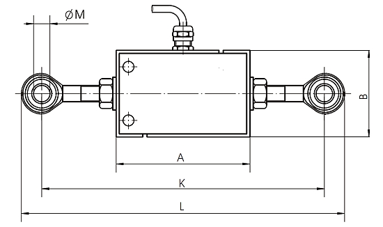 Dimensiones de la clula de carga (esbozo 1)