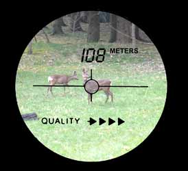 Medidor lser usando en la caza, para determinar de forma rpida y sencilla la distancia del objeto.