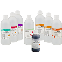 Soluciones para la calibración, limpieza y conservación del medidor de pH multifunción para laboratorios