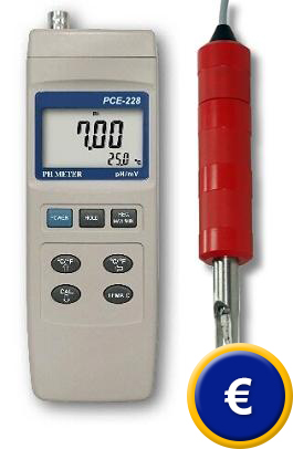 El medidor de pH PCE-228 M incluye el electrodo CPC-OSH-12-01.