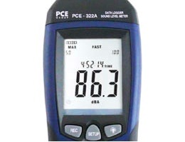 Pantalla del medidor de ruido PCE-322A.
