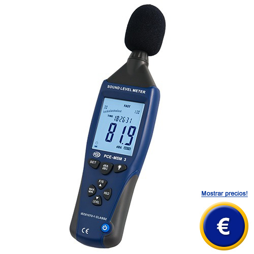 Más información acerca del medidor de sonido PCE-MSM 3