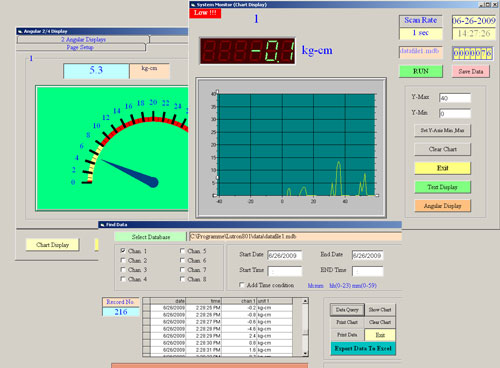 Aqu ve un recorte del software opcional del analizador de par PCE-TM 80 (seleccin de diferentes ajustes para su valoracin)