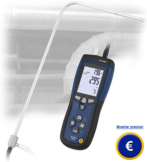 Micromanómetro con tubo de Pitot PCE-PFM 2
