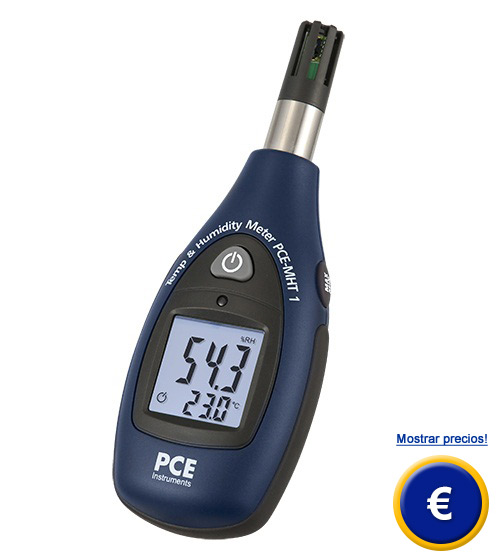 M&aacute;s informaci&oacute;n sobre el termohigr&oacute;metro mini PCE-MHT 1
