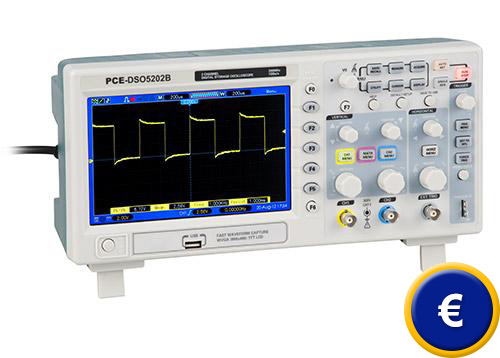 Ms informacin acerca del osciloscopio registrador serie PCE-DSO5000.