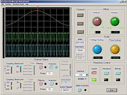 Software del osciloscopio de laboratorio PCE-UT 2152C.