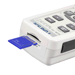 Animacin de como se pone la tarjeta de memoria SD del analizador de oxigeno disuelto PCE-PHD 1