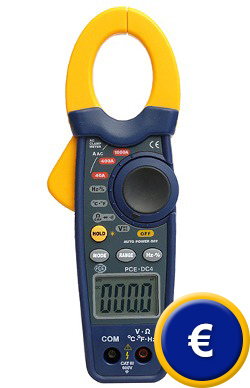 Pinza amperimétrica PCE-DC4 hasta 1000 amperios