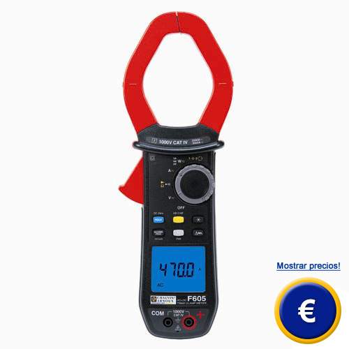 Más información acerca de la pinza multimetrica serie C.A F600.