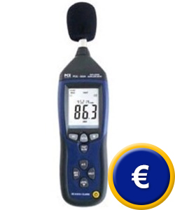 Registrador de datos PCE-322 A con memoria y software.