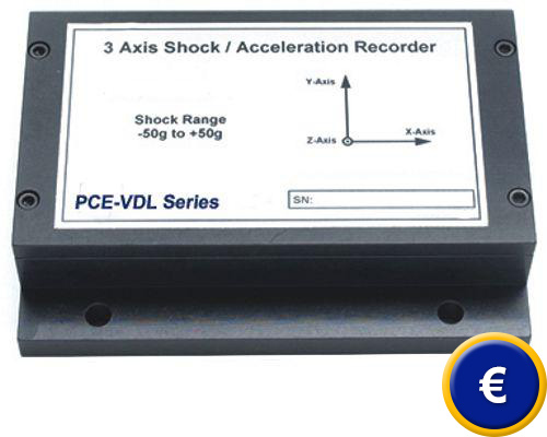 Registrador de datos triaxial de impacto serie PCE-VDL