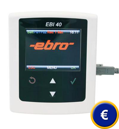 Registrador de temperatura multicanal EBI 40 con 6 o 12 canales
