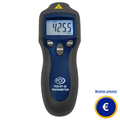 Tacómetro de mano óptico PCE-DT62