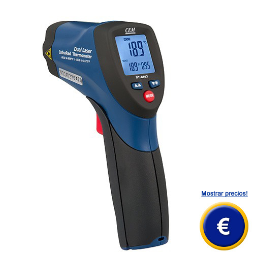 Más información acerca del medidor de temperatura laser DT-8861