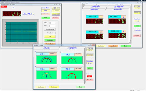 Imagen del software del termmetro de contacto PCE-T390