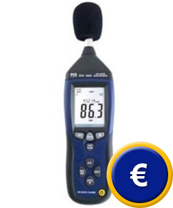 Tester de sonido PCE-322 A con software y memoria.