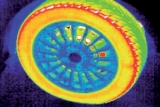 Imagen realizada en un automóvil con las cámaras de termografía.